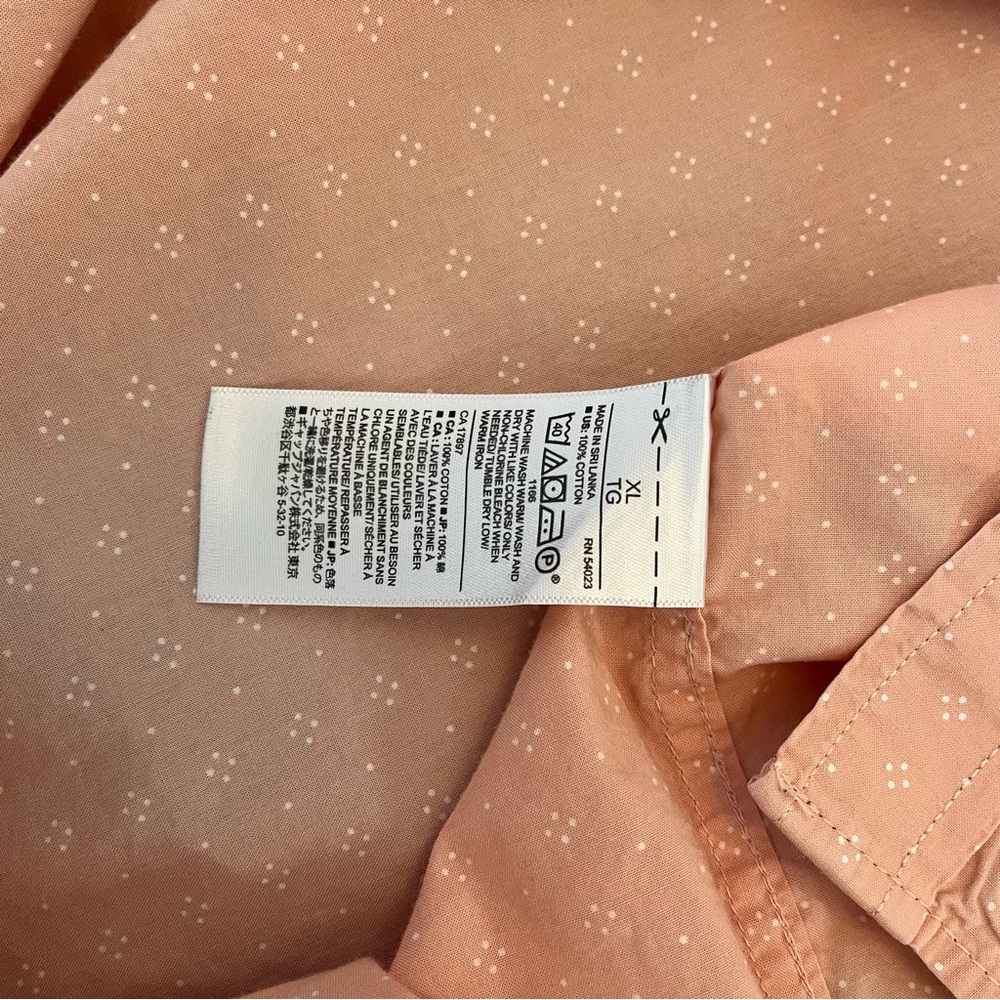 Banana Republic Men's Standard Fit Coral Button Down Shirt Preppy Size XL - Picture 7 of 7